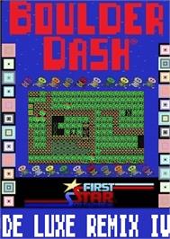Box cover for Boulder Dash De Luxe Remix 4 on the Commodore 64.