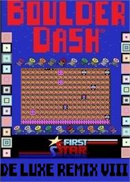 Box cover for Boulder Dash De Luxe Remix 8 on the Commodore 64.