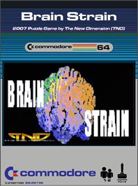 Box cover for Brain Strain on the Commodore 64.