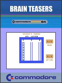 Box cover for Brain Teasers on the Commodore 64.