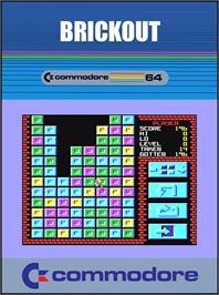 Box cover for Brickout on the Commodore 64.