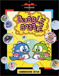 Box cover for Bubble Bobble on the Commodore 64.