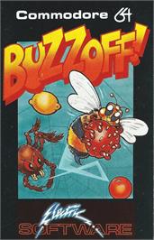 Box cover for Buzz Off! on the Commodore 64.