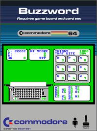 Box cover for Buzzword on the Commodore 64.