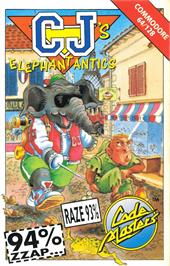 Box cover for CJ's Elephant Antics on the Commodore 64.