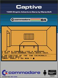 Box cover for Captive on the Commodore 64.