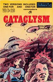 Box cover for Cataclysm on the Commodore 64.