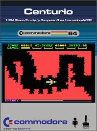 Box cover for Centurio on the Commodore 64.