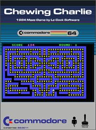 Box cover for Chewing Charlie on the Commodore 64.