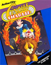 Box cover for Circus Charlie on the Commodore 64.