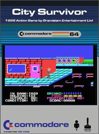 Box cover for City Survivor on the Commodore 64.