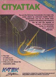 Box cover for Cityattak! on the Commodore 64.