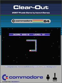 Box cover for Clear-out on the Commodore 64.
