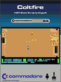 Box cover for Coltfire on the Commodore 64.