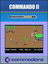 Box cover for Commando 2 on the Commodore 64.
