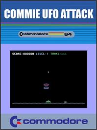 Box cover for Commie UFO Attack on the Commodore 64.