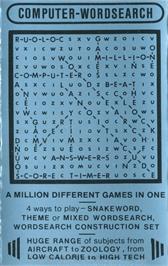 Box cover for Computer-wordsearch on the Commodore 64.