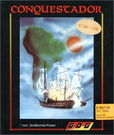 Box cover for Conquestador on the Commodore 64.