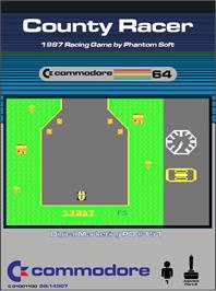 Box cover for County Racer on the Commodore 64.