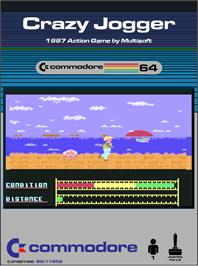 Box cover for Crazy Jogger on the Commodore 64.