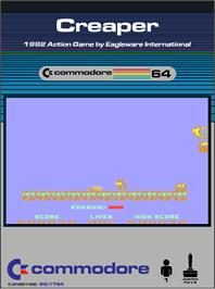 Box cover for Creaper on the Commodore 64.