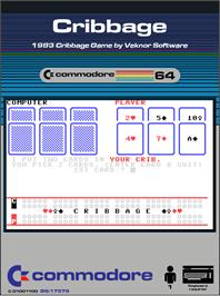 Box cover for Cribbage on the Commodore 64.