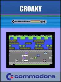 Box cover for Croaky on the Commodore 64.