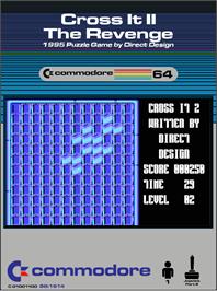 Box cover for Cross It 2 - The Revenge on the Commodore 64.