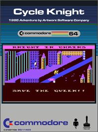 Box cover for Cycle Knight on the Commodore 64.