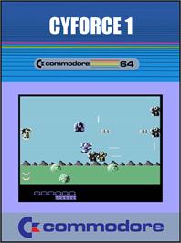 Box cover for Cyforce 1 on the Commodore 64.