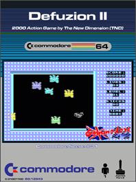 Box cover for Defuzion 2 on the Commodore 64.