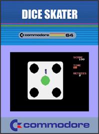 Box cover for Dice Skater on the Commodore 64.