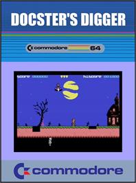 Box cover for Docster's Digger on the Commodore 64.