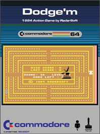 Box cover for Dodge'm on the Commodore 64.