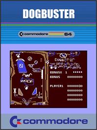 Box cover for Dogbuster on the Commodore 64.