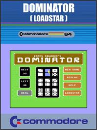 Box cover for Dominator (Loadstar) on the Commodore 64.