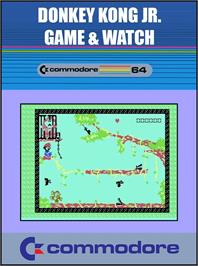 Box cover for Donkey Kong Junior on the Commodore 64.