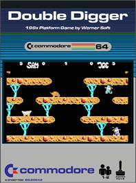 Box cover for Double Digger on the Commodore 64.