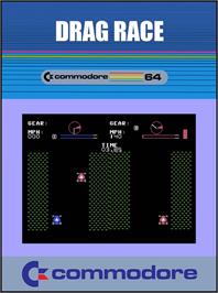 Box cover for Drag Race on the Commodore 64.