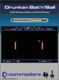 Box cover for Drunken Bat'n'ball on the Commodore 64.