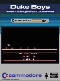 Box cover for Duke Boys on the Commodore 64.