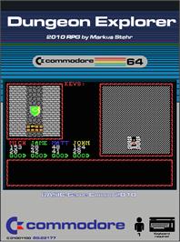 Box cover for Dungeon Explorer on the Commodore 64.