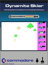 Box cover for Dynamite Skier on the Commodore 64.