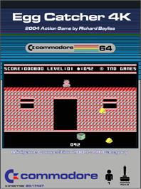 Box cover for Egg Catcher 4k on the Commodore 64.