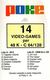 Box cover for Elliot on the Commodore 64.