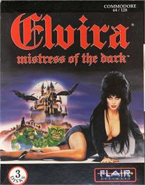 Box cover for Elvira - Mistress Of The Dark on the Commodore 64.