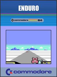 Box cover for Enduro! on the Commodore 64.