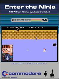 Box cover for Enter The Ninja on the Commodore 64.