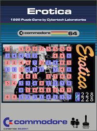 Box cover for Erotica on the Commodore 64.