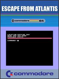 Box cover for Escape From Atlantis on the Commodore 64.